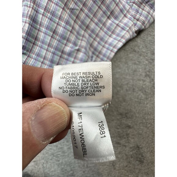 Peter Millar Button Up Shirt Mens Size XL Checker Long Sleeve Summer Comfort - Picture 8 of 8